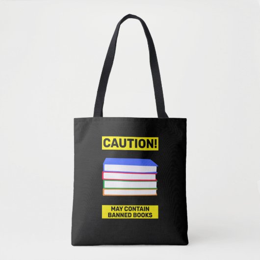 Mehrfarbige verbotene Bücher Tasche (Vorderseite)