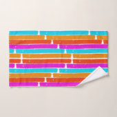 Mehrfarbige vibrierende Streifen - Tuch-Set Badhandtuch Set (Handtuch)