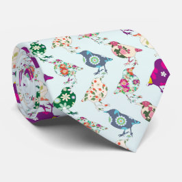 Mehrfarbige Vögel auf hellblauer Männchen-Krawatte Krawatte