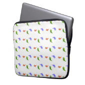 Mehrfarbige Vögel Laptopschutzhülle (Vorderseite Links)