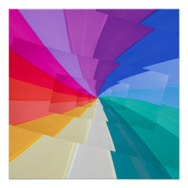 mehrfarbige Vorsätze auf glänzenden Plakaten Poster