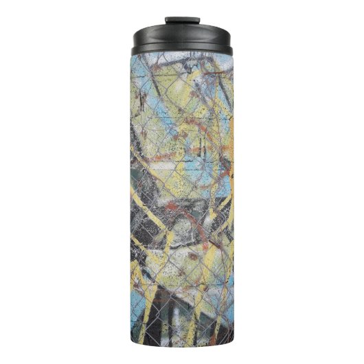 mehrfarbige Wandmalerei Thermosbecher (Vorderseite)