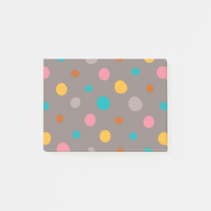 Mehrfarbige Wasserfarbe-Punkte 3 Post-it Klebezettel