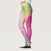 Mehrfarbige Wasserfarbengeflechte Leggings (Links)