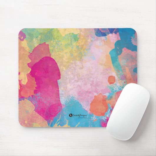 Mehrfarbige Wasserfarbengeflechte Mousepad (Mit Mouse)