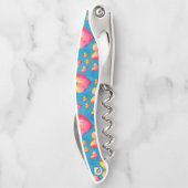 mehrfarbige Wasserfarbenkorkenzieher Kellnermesser (Rückseite)