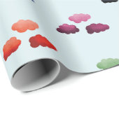 Mehrfarbige Wasserwolken Geschenkpapier (Rolleneckpunkt)