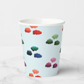 Mehrfarbige Wasserwolken Pappbecher (Links)