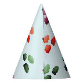 Mehrfarbige Wasserwolken Partyhütchen (Rückseite)