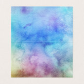 Mehrfarbige Watercolor-Rezeptorkarten Visitenkarten (Innenseite Aufgefaltet)