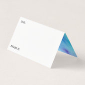 Mehrfarbige Watercolor-Rezeptorkarten Visitenkarten (Rückseite)