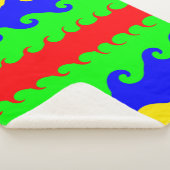 Mehrfarbige Waves Sherpa Blanket Sherpadecke (3/4)