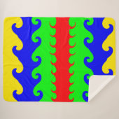 Mehrfarbige Waves Sherpa Blanket Sherpadecke (Vorderseite (Horizontal))