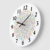 Mehrfarbige Web-Großuhr Große Wanduhr (Winkel)