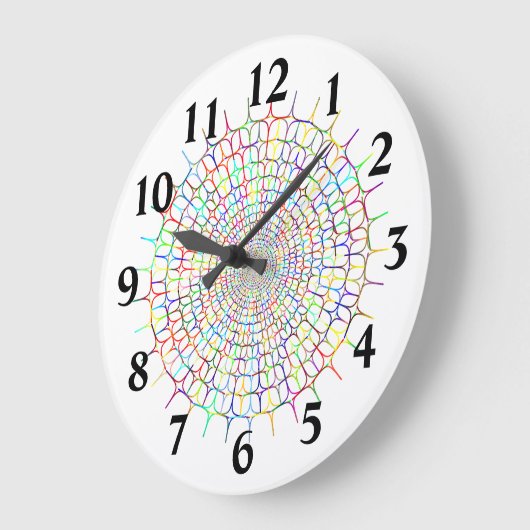 Mehrfarbige Web-Großuhr Große Wanduhr (Winkel)