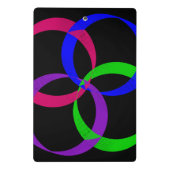 Mehrfarbige Wechsel-Geometrie-Mini-Clipboarde Mini Klemmbrett (Rückseite)
