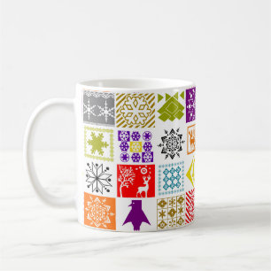 Mehrfarbige Weihnachten Kaffeetasse