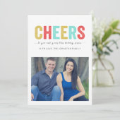 Mehrfarbige Weihnachts-Foto-Flachkarten Feiertagskarte (Stehend Vorderseite)