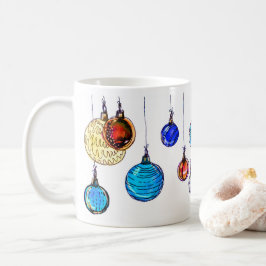 Mehrfarbige Weihnachtsbälle Kaffeetasse