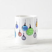 Mehrfarbige Weihnachtsbälle Kaffeetasse (Mittel)