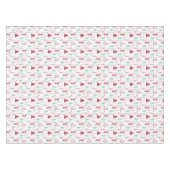 mehrfarbige Weihnachtsbäume auf einem weißen Tischdecke (Vorderseite (Horizontal))