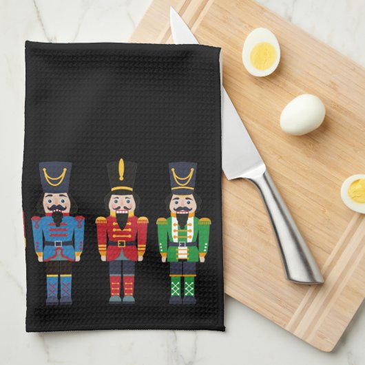 mehrfarbige Weihnachtscreme Geschirrtuch (Viertel Falte)