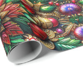 ~ mehrfarbige Weihnachtsgeschenke ~ Geschenkpapier (Rolleneckpunkt)