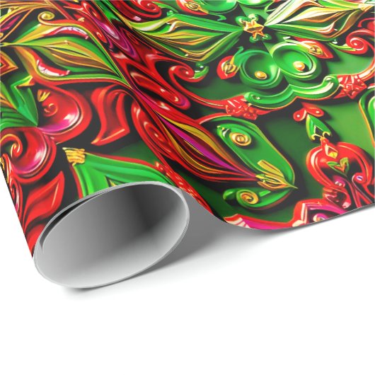 ~ mehrfarbige Weihnachtsgeschenke ~ Geschenkpapier (Rolleneckpunkt)