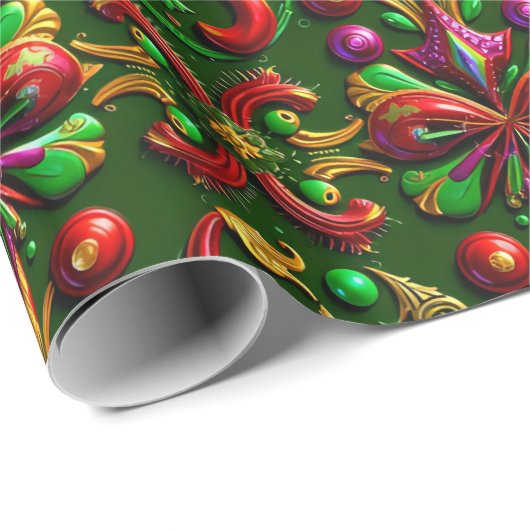 ~ mehrfarbige Weihnachtsgeschenke ~ Geschenkpapier (Rolleneckpunkt)