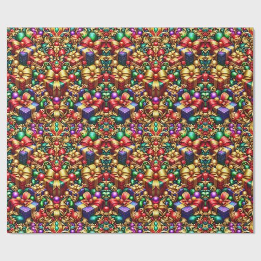 ~ mehrfarbige Weihnachtsgeschenke ~ Geschenkpapier (Flach)