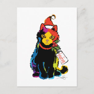Mehrfarbige Weihnachtskarte Feiertagspostkarte