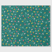 mehrfarbige Weihnachtsleuchten Geschenkpapier (Flach)