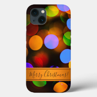 Mehrfarbige Weihnachtslichter. Textvorlage iPhone 13 Hülle