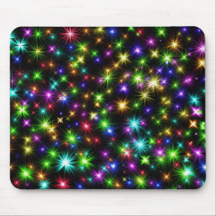 Mehrfarbige Weihnachtsstern-Strahlen-Muster Mousepad