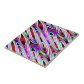 Mehrfarbige Wellen-Abstrakt-Pattern Fliese (Seite)