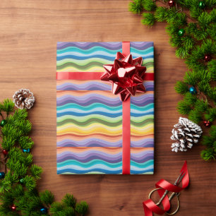 Mehrfarbige Wellenmuster 2 Geschenkpapier