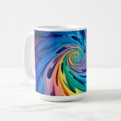 mehrfarbige Wirbel Kaffeetasse (Vorderseite Links)