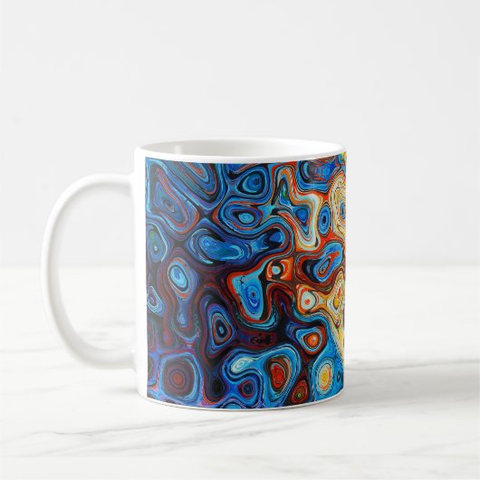 mehrfarbige Wirbel Kaffeetasse (Links)