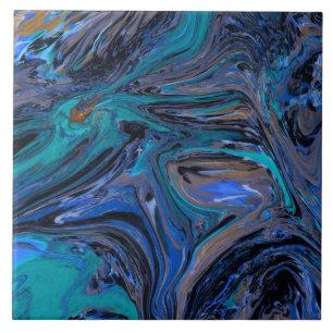 Mehrfarbige, wirbelnde Imitate - Marmormuster Fliese