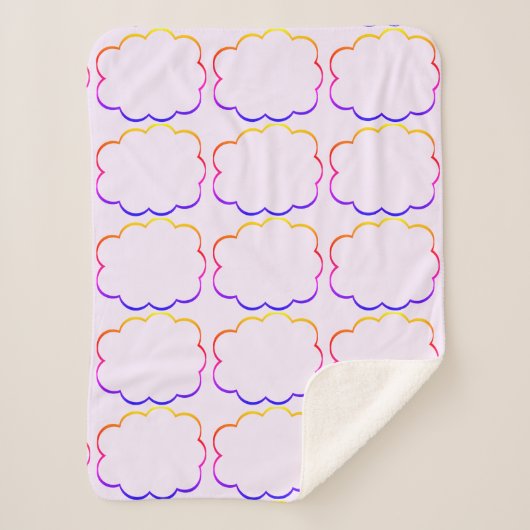 Mehrfarbige Wolkendecke Sherpa Blanket Sherpadecke (Vorderseite)
