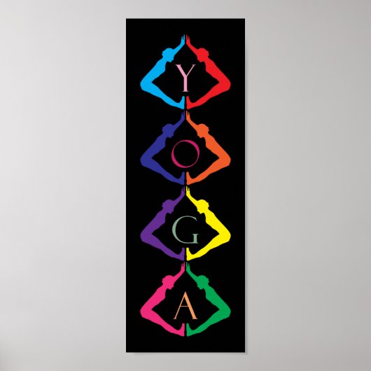 Mehrfarbige YOGA-Mädchen Poster (Vorne)