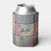 Mehrfarbige Ziegelsteine mit Initialen Dosenkühler (Kanne Vorderseite)