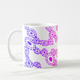 Mehrfarbige Zufällige Abstrakte Kreis-Blob-Formen Kaffeetasse