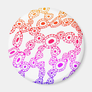 Mehrfarbige zufällige abstrakte Kreis-Blob-Formen Magnet