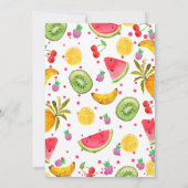 Mehrfarbige Zwei-tti Frutti 2. Geburtstag Einladung (Rückseite)