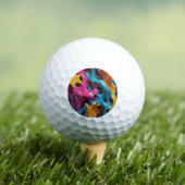 Mehrfarbiger abstrakter Golfball (Insitu T-Shirt)