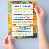 Mehrfarbiger Abstrakter Paint Art Teacher, Art Cla Flyer (Hand)