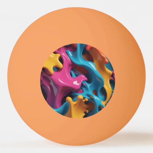 Mehrfarbiger abstrakter Ping-Pong-Ball Tischtennisball (Vorderseite)