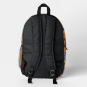 Mehrfarbiger abstrakter Rucksack (Rückseite)