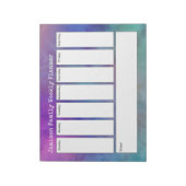 Mehrfarbiger Abstrakter Watercolor-Wochenplaner Notizblock (Rotiert)
